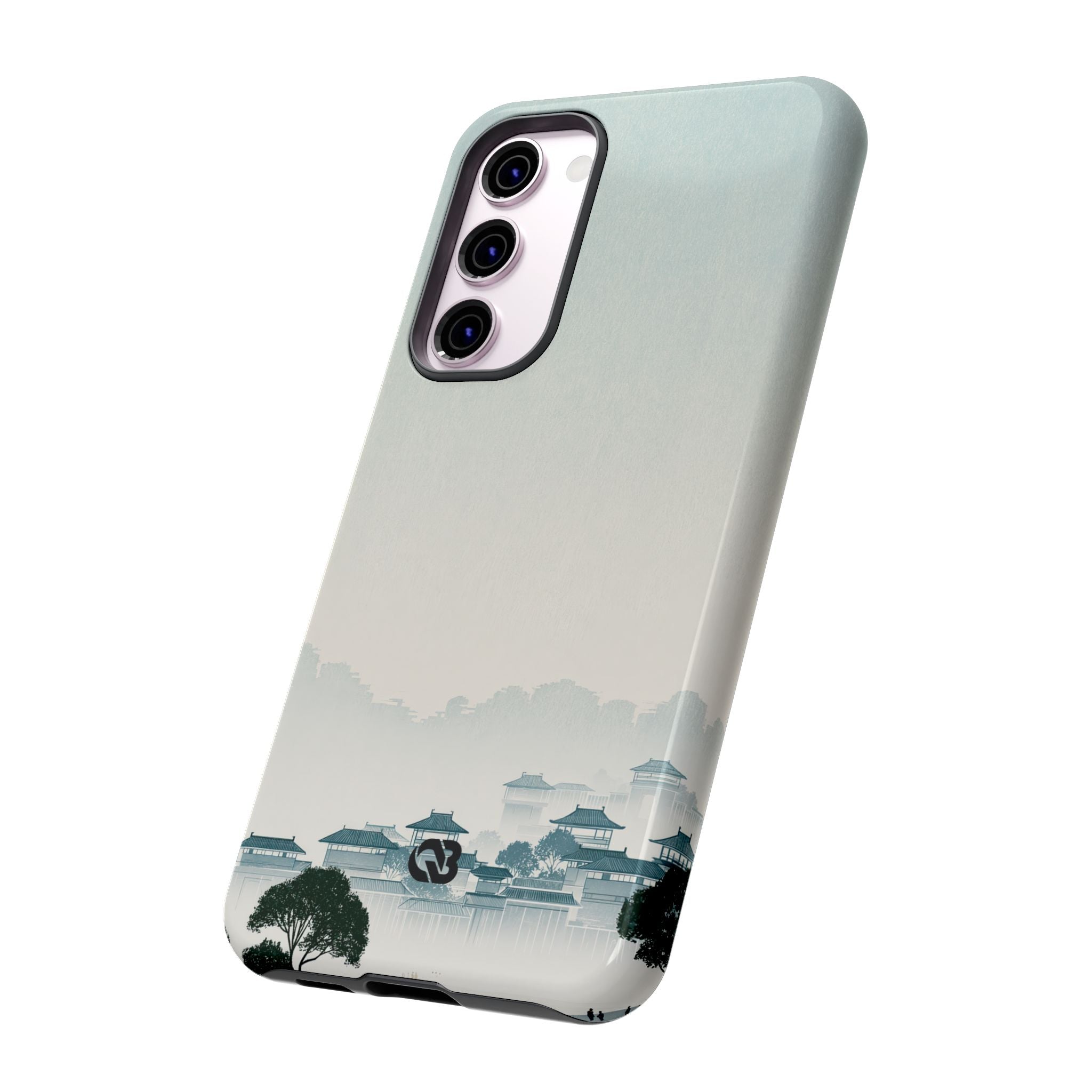 Blue Tough Phone Case for Samsung - Mist Valley Pagoda