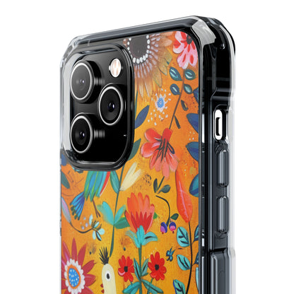 Bunte Vögel Blühen iPhone 14 Pro Max Case - Impact