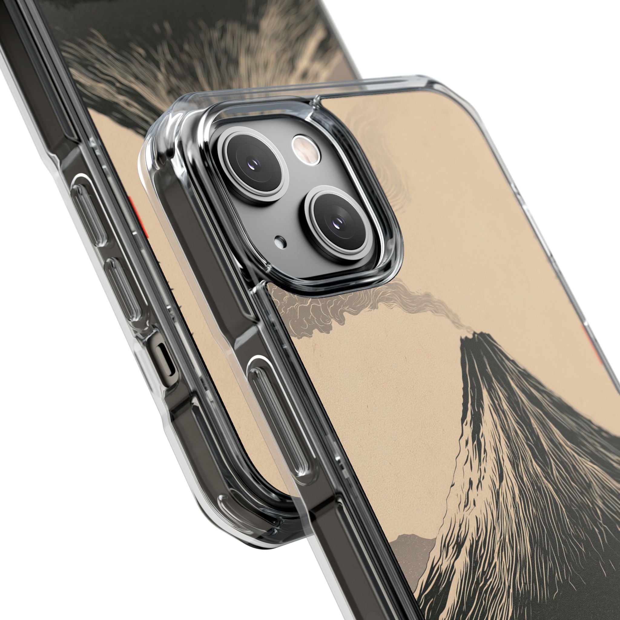Beige Impact MagSafe Phone Case for iPhone - Obsidian Ink Summit