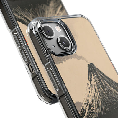 Beige Impact MagSafe Phone Case for iPhone - Obsidian Ink Summit