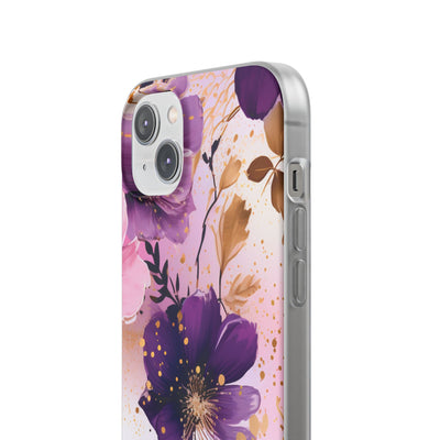 Gilded Violet Bloom · Soft Phone Case for iPhone
