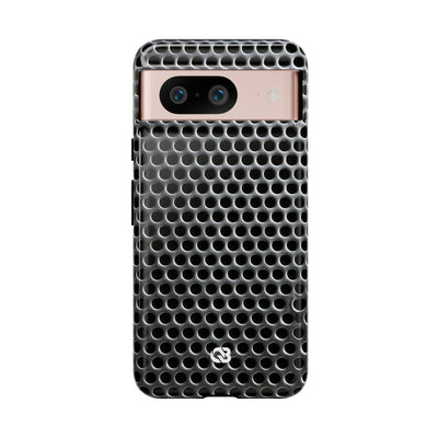 Brushed Perforated Steel · Tough Phone Case for Pixel ·  Silver