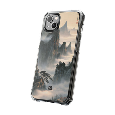 Sacred Mountain Mist · Clear Impact Magnetic Phone Case for iPhone · Beige