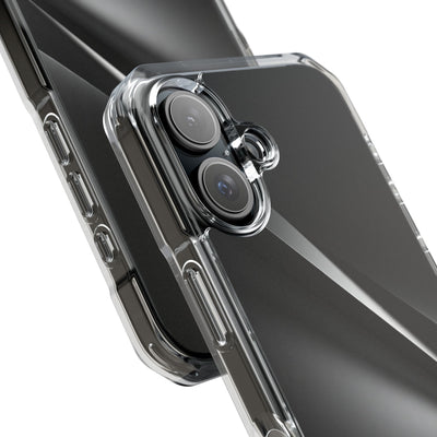 Obsidian Ridge · Clear Impact Magnetic Phone Case for iPhone ·  Black