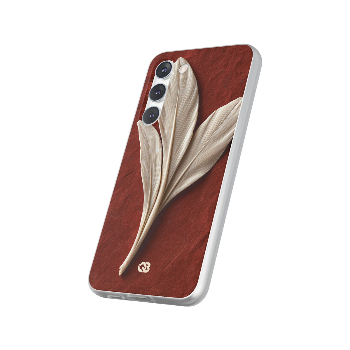 Carved Ivory Plume · Lite Phone Case for Samsung · Red