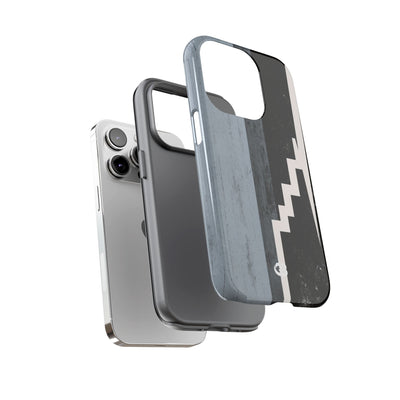 Grey Tough Phone Case for iPhone - Industrial Concrete Void