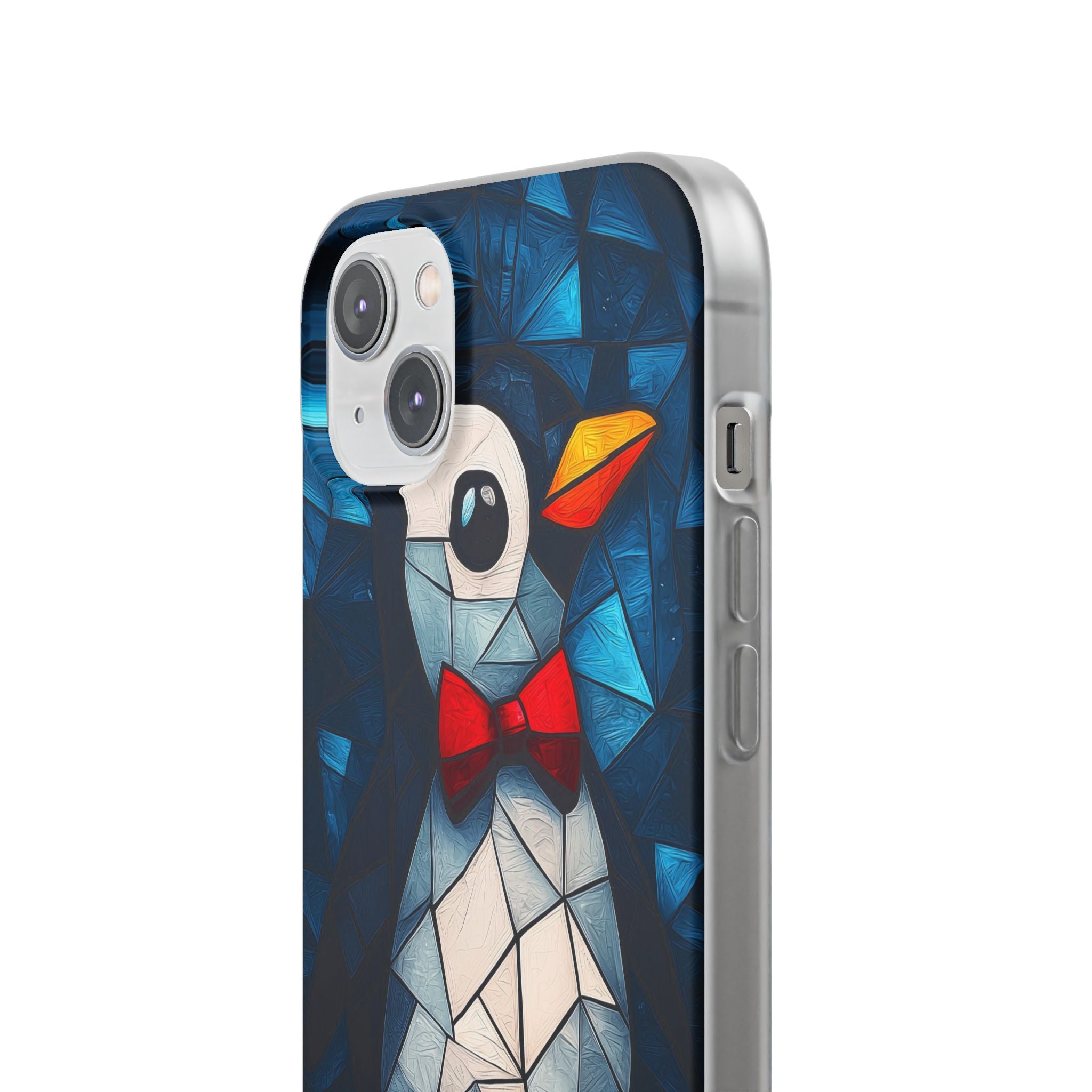 Mosaic Bowtie Penguin · Soft Phone Case for iPhone