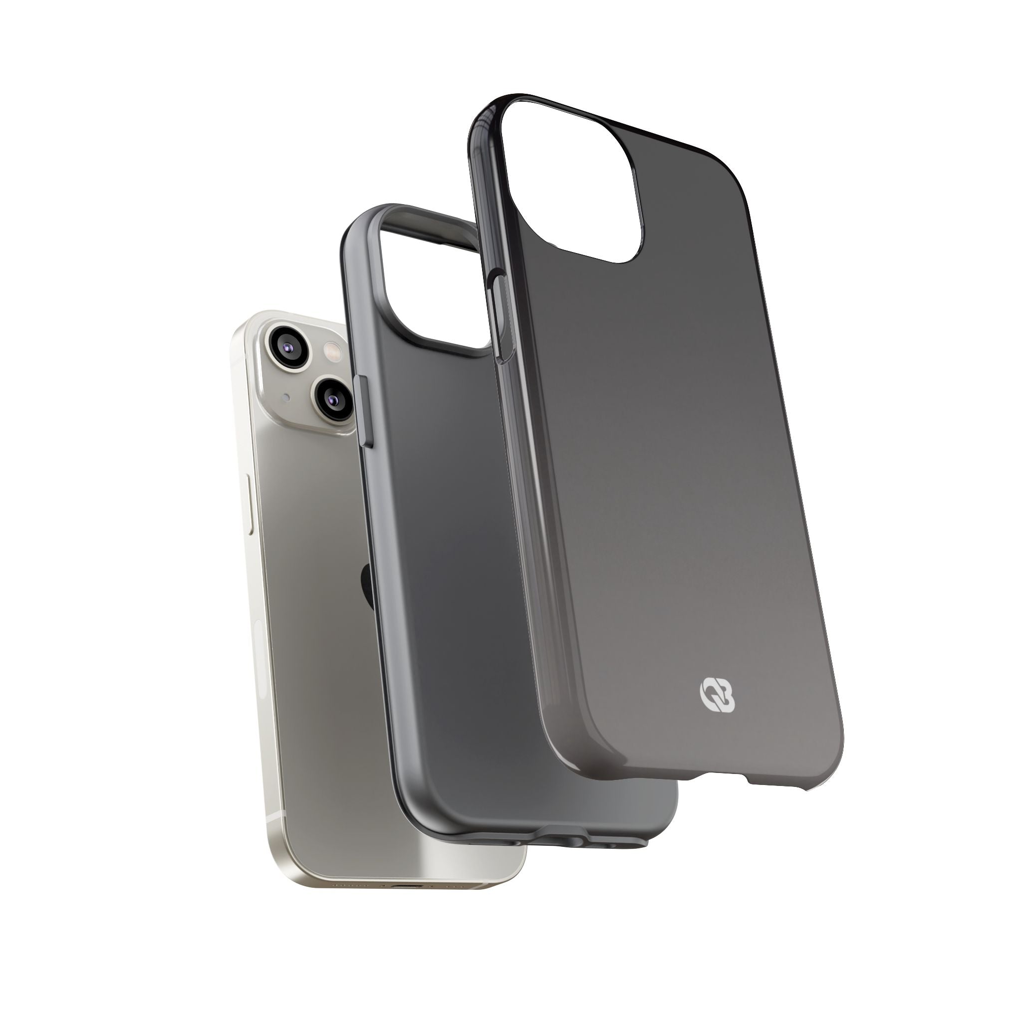 Grey Tough Phone Case for iPhone - Obsidian Ash Fade