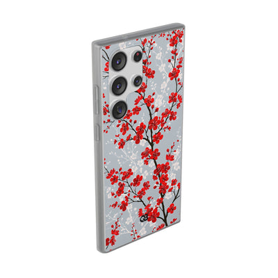 Grey Lite Phone Case for Samsung - Crimson Sakura Slate