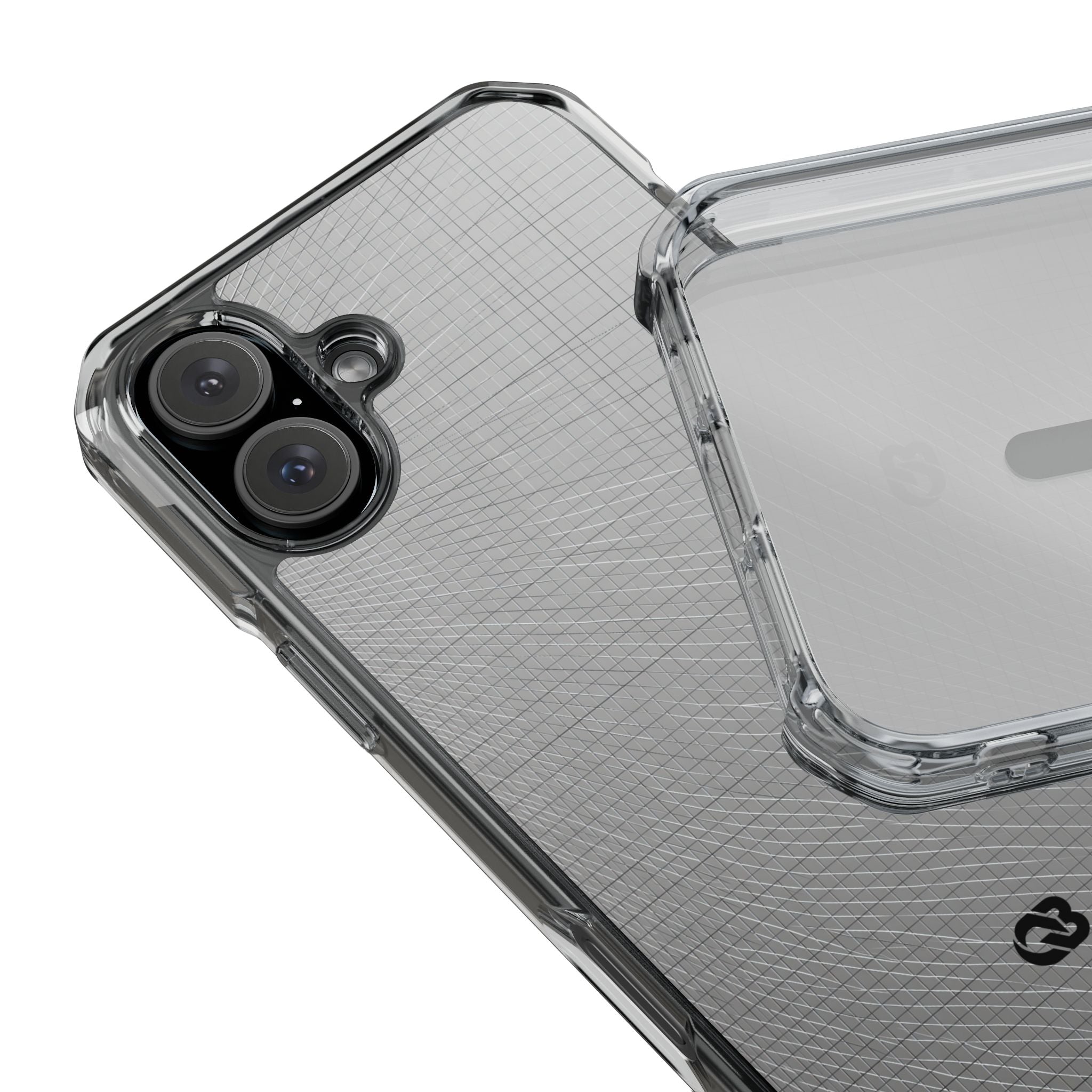 Grey Impact MagSafe Phone Case for iPhone - Chrome Mesh Warp
