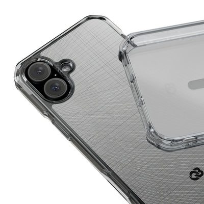 Grey Impact MagSafe Phone Case for iPhone - Chrome Mesh Warp