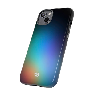 Black Tough Phone Case for iPhone - Electric Prism Grain
