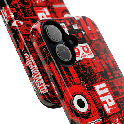 Neo Mecha Collage · Tough Phone Case for iPhone · Red