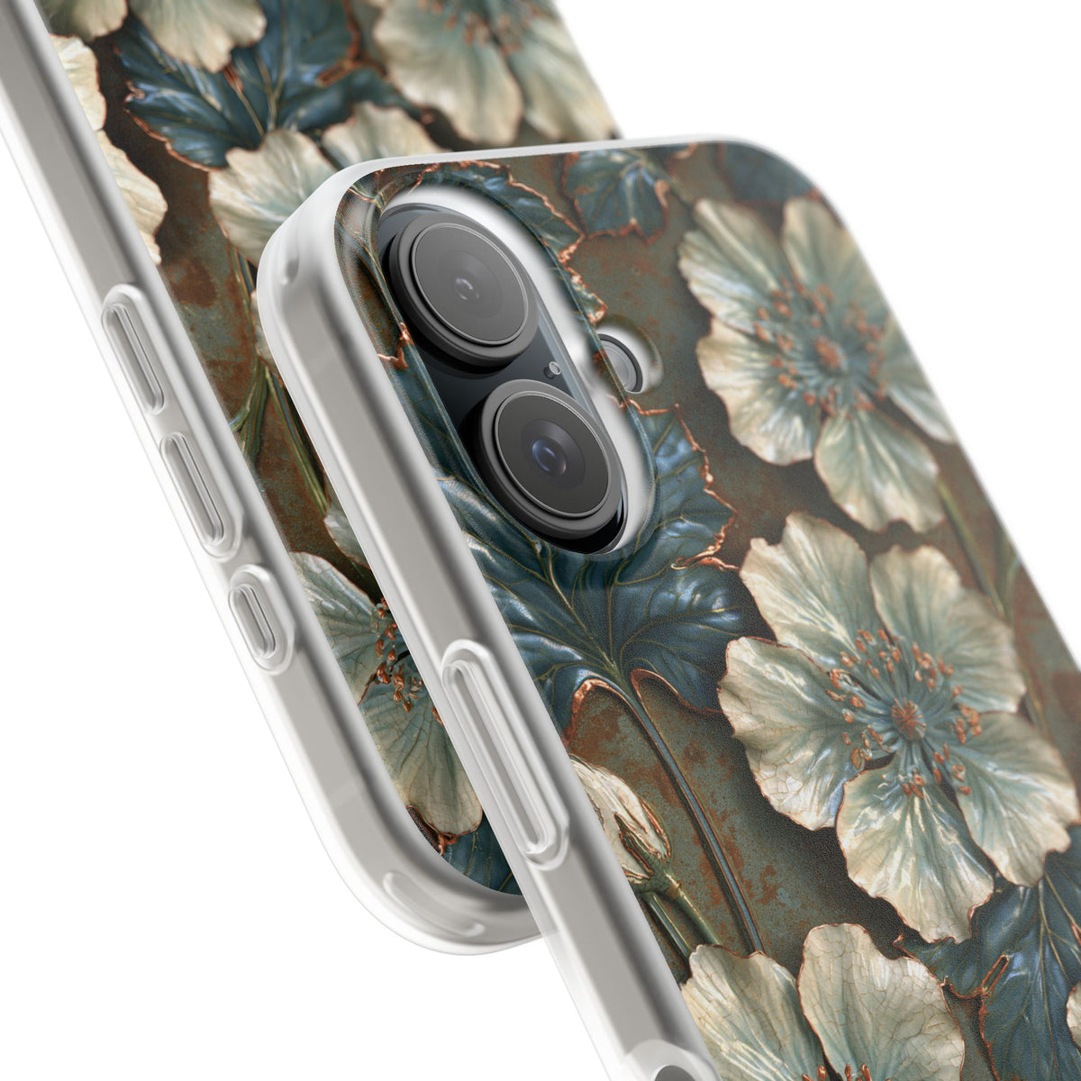 Gilded Blossom Reverie · Lite Phone Case for iPhone ·  Teal