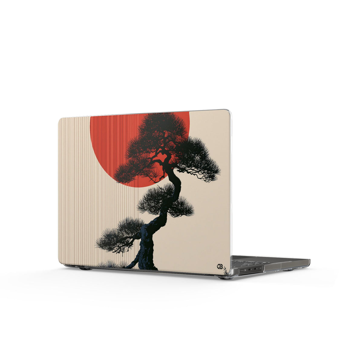 Crimson Sun Bonsai · Clear Hard Case for MacBook · Beige