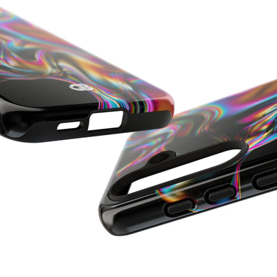 Purple Tough Phone Case for Samsung - Liquid Neon Chrome