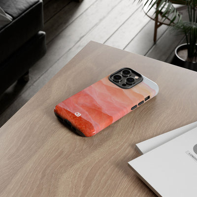 Alpenglow Ridge Vista · Tough Phone Case for iPhone · Orange