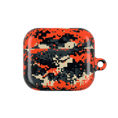 Signal Pixel Camo · Hard Case for AirPods & AirPods Pro · Orange