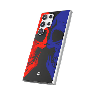 Crimson Cobalt Skulls · Soft Phone Case for Samsung