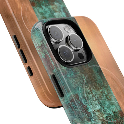 Oxidized Copper Patina · Tough 2.0 Magnetic Phone Case for iPhone · Green