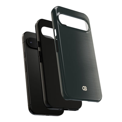 Grey Tough Phone Case for Google Pixel - Charcoal Tech Grid