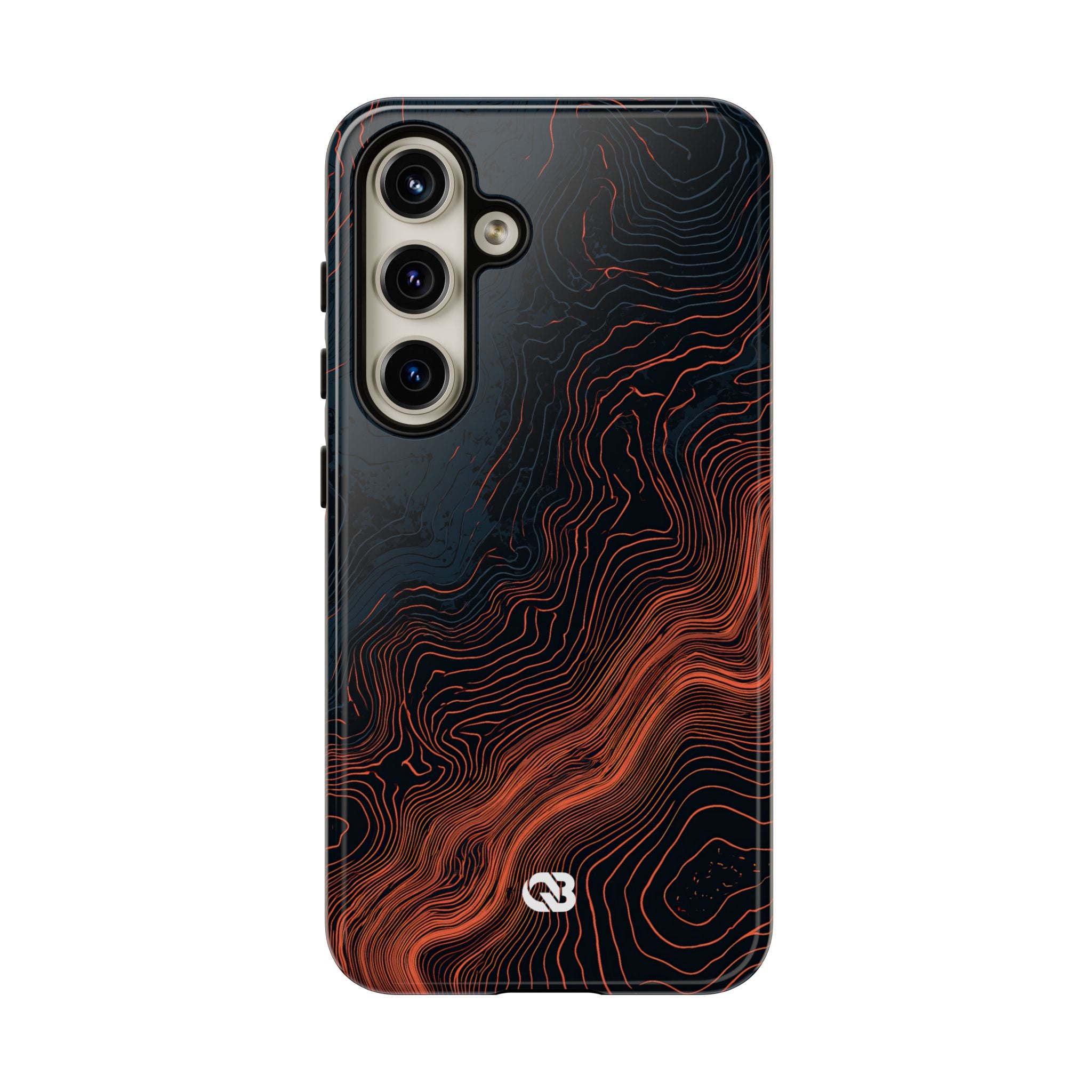 Black Tough Phone Case for Samsung - Volcanic Basalt Map