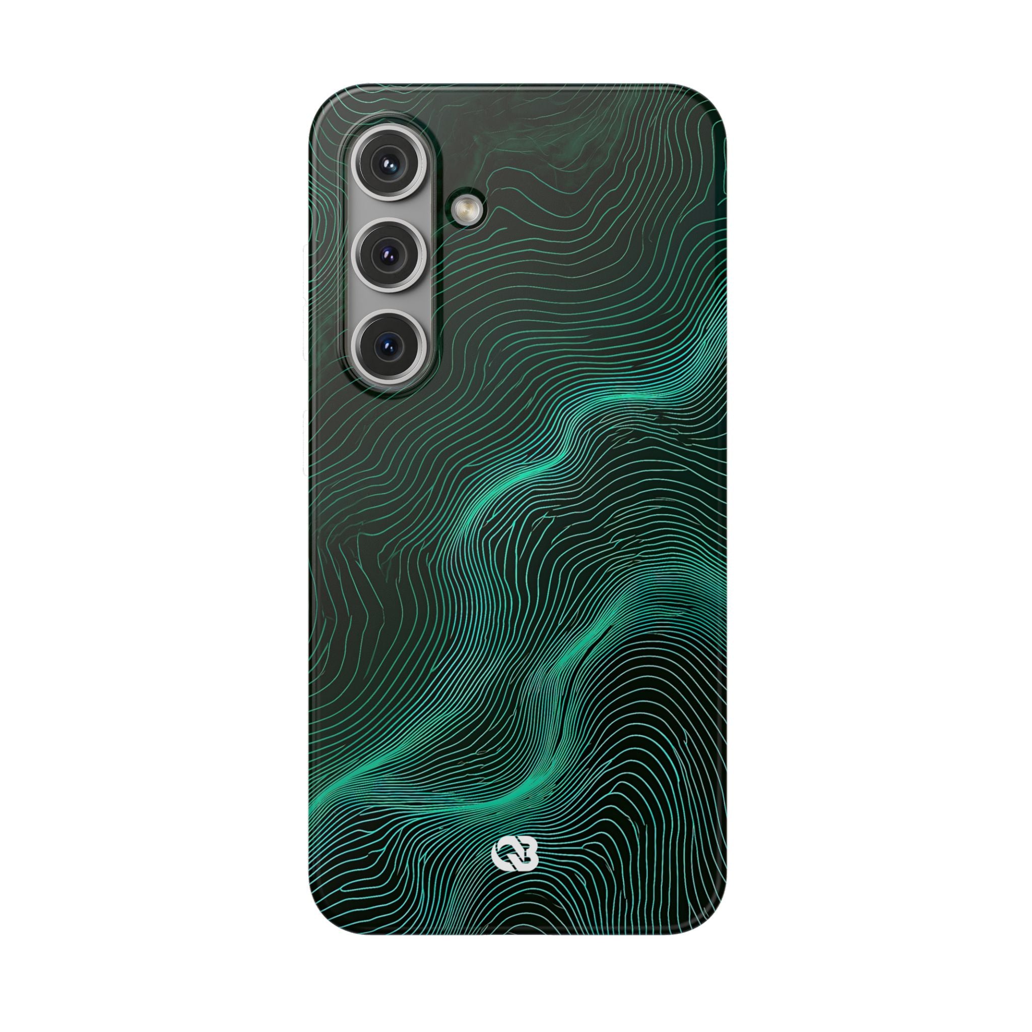 Teal Lite Phone Case for Samsung - Neon Jade Contour