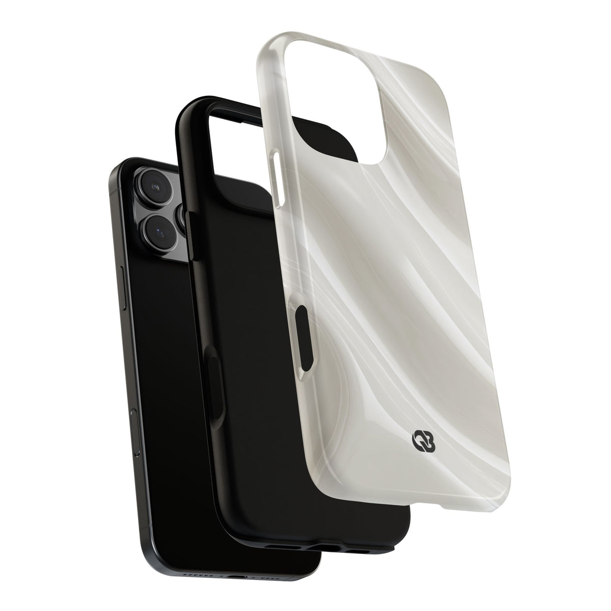 Liquid Enamel Fold · Tough Phone Case for iPhone · White