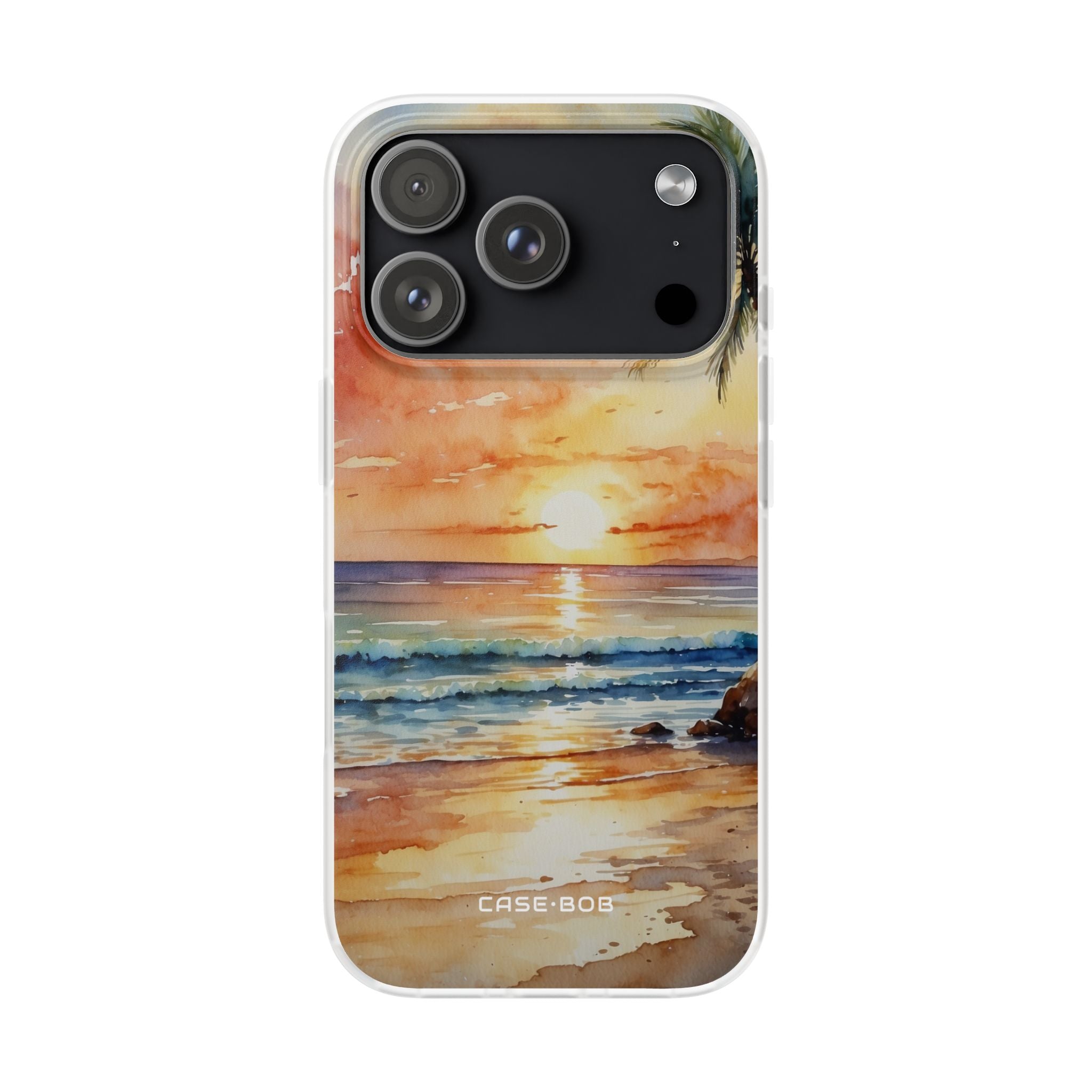 Sunset Palm iPhone 17 Pro Case - Soft - CASE•BOB