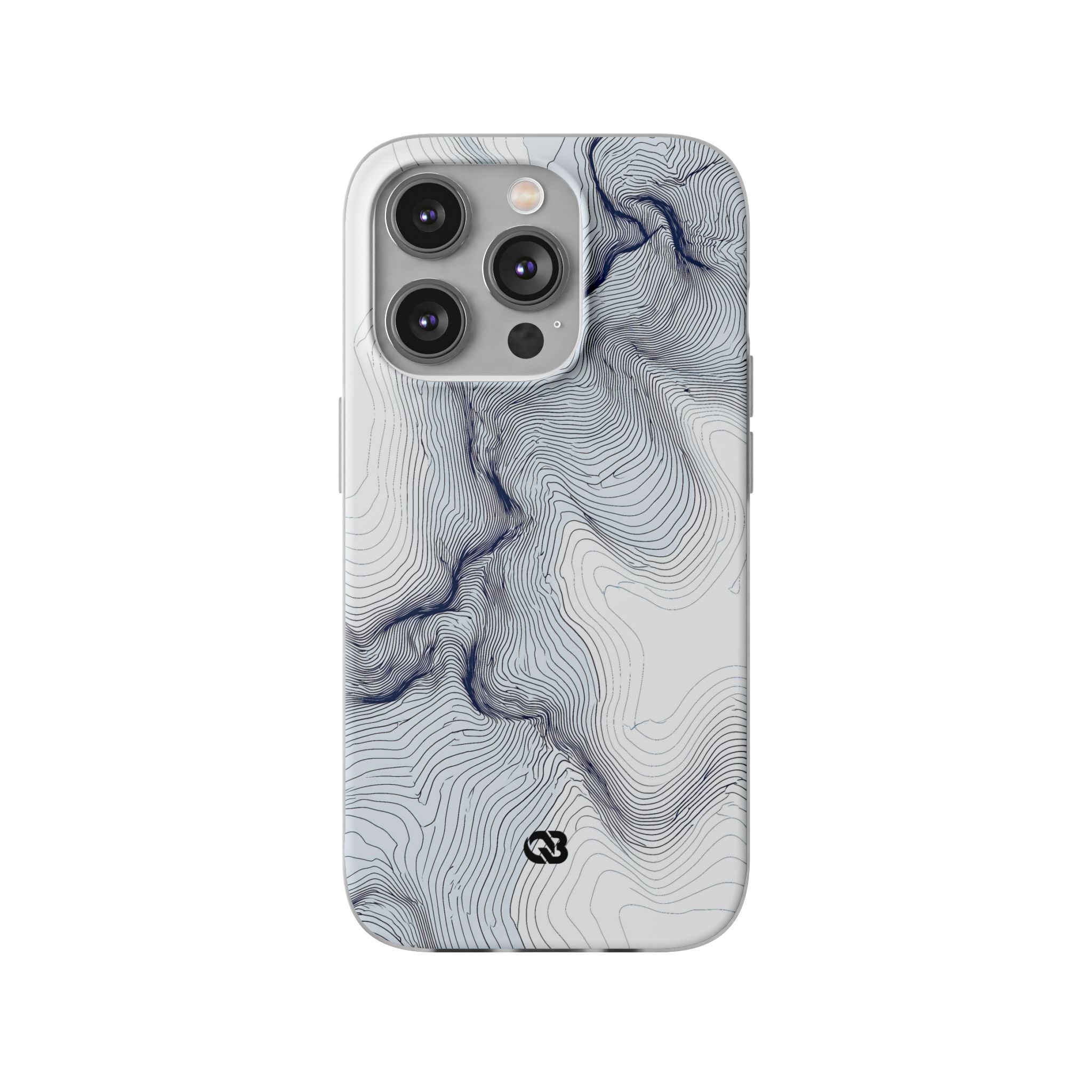 White Lite Phone Case for iPhone - Nordic Ridge Topo