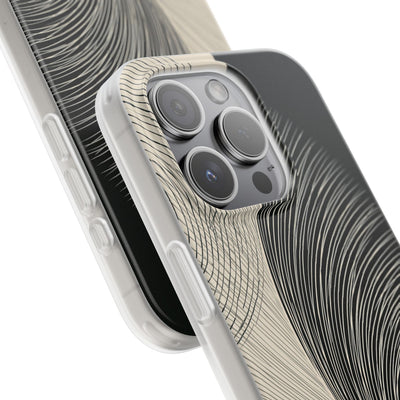 Beige Lite Phone Case for iPhone - Obsidian Cream Plume