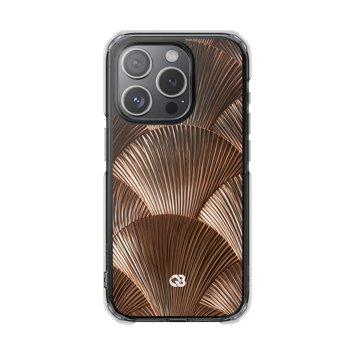 Rose Gilded Fan · Clear Impact Magnetic Phone Case for iPhone · Gold