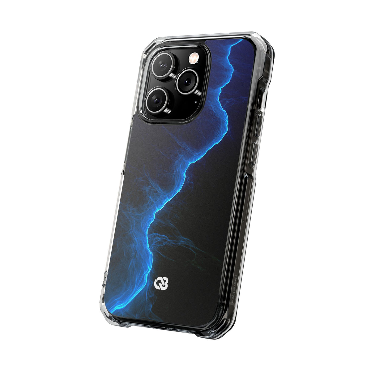 Electric Azure Drift · Clear Impact Magnetic Phone Case for iPhone · Blue