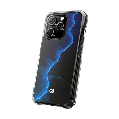 Electric Azure Drift · Clear Impact Magnetic Phone Case for iPhone · Blue