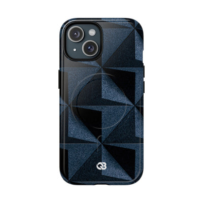 Blue Tough 2.0 Magsafe Phone Case for iPhone - Indigo Basalt Facets