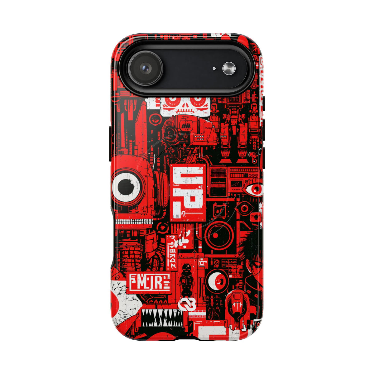 Neo Mecha Collage · Tough 2.0 Magnetic Phone Case for iPhone · Red