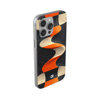 Orange Grit Twist · Coque de téléphone Soft pour iPhone