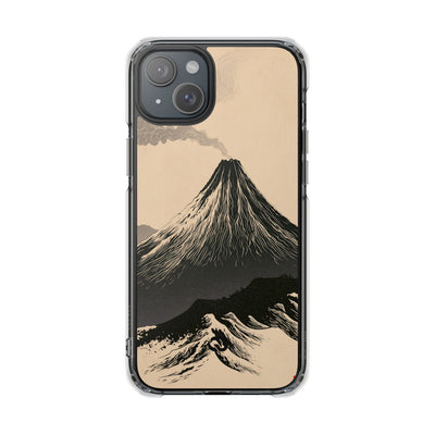 Beige Impact MagSafe Phone Case for iPhone - Obsidian Ink Summit