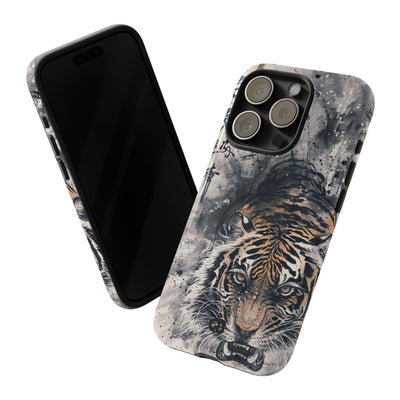 Fierce Ink Tiger · Tough Phone Case for iPhone · Beige