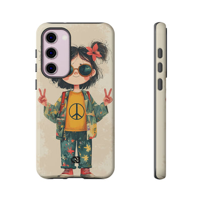 Retro Peace Girl · Tough Custodia per Samsung
