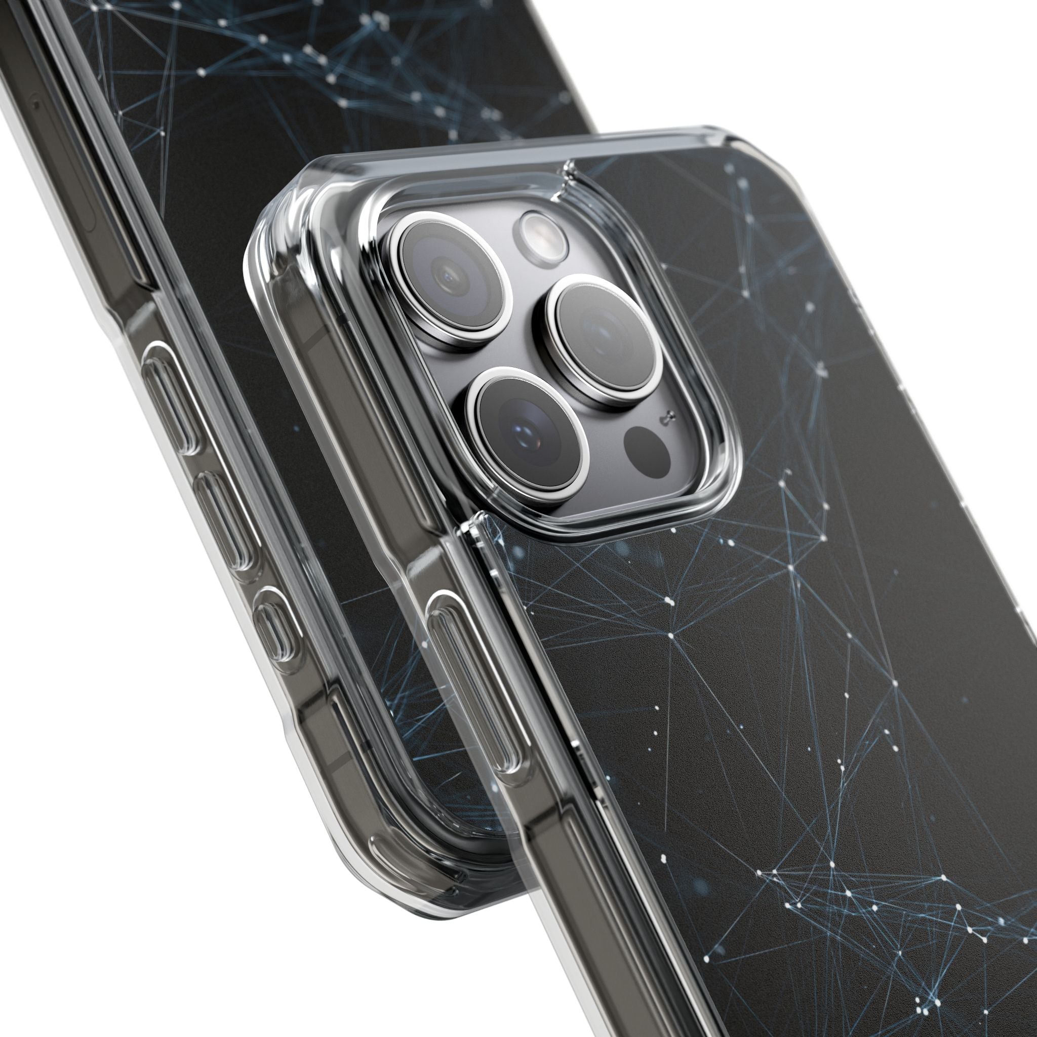 Black Impact MagSafe Phone Case for iPhone - Arctic Neural Mesh