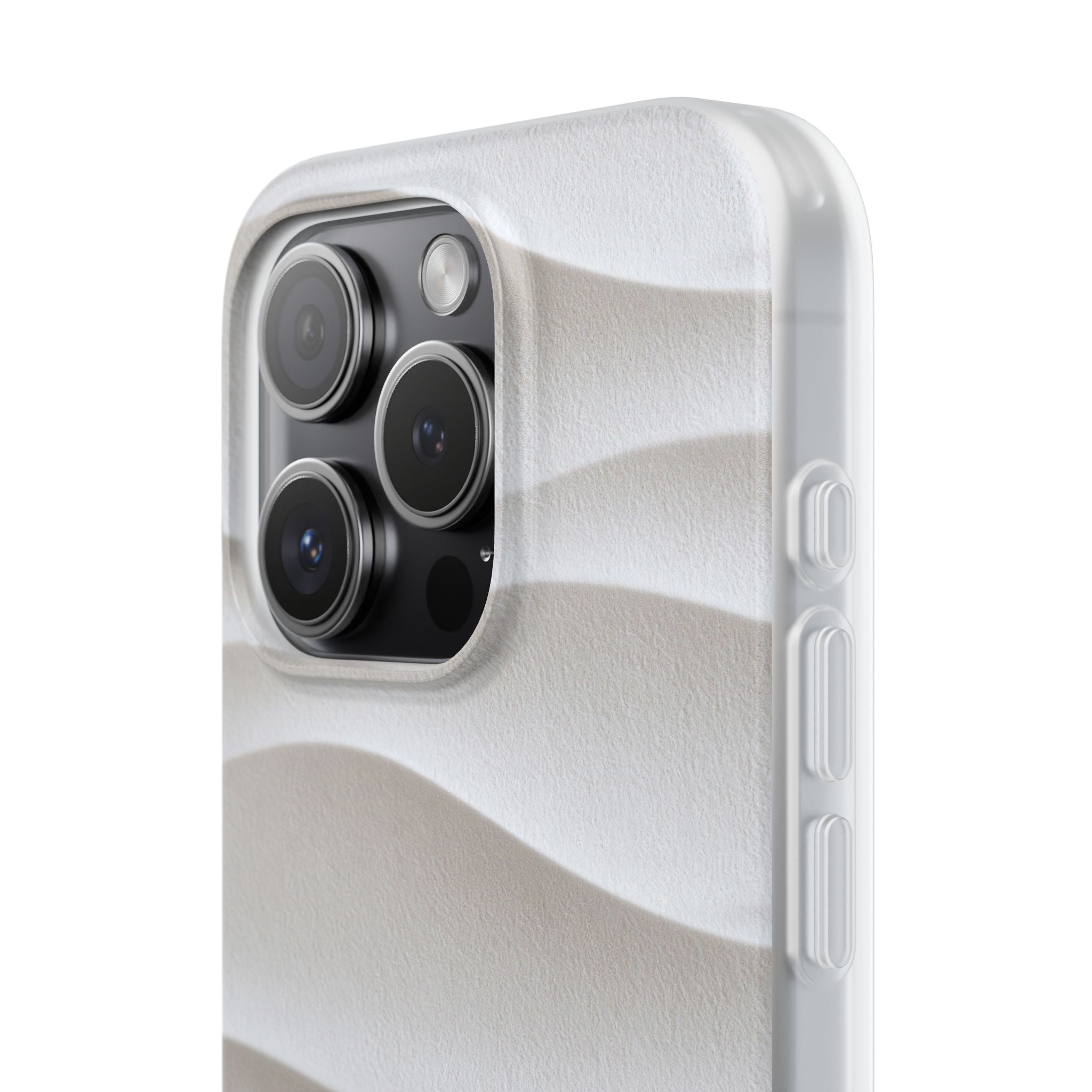 White Lite Phone Case for iPhone - Arctic Flow Ridges