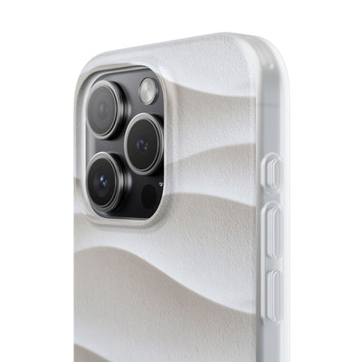 White Lite Phone Case for iPhone - Arctic Flow Ridges