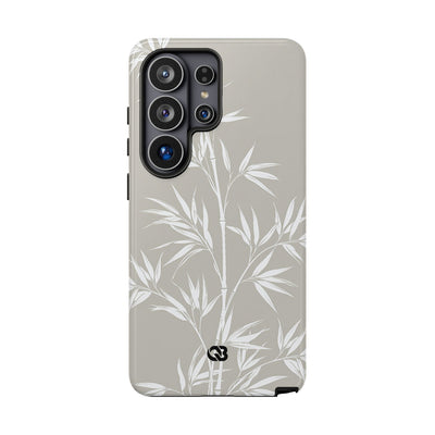 Beige Tough Phone Case for Samsung - Sandstone Bamboo Stalks