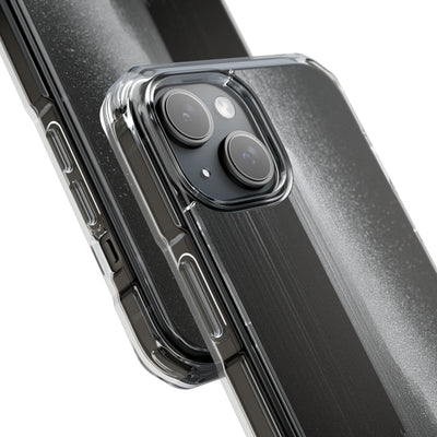 Black Impact MagSafe Phone Case for iPhone - Brutalist Pixel Monolith