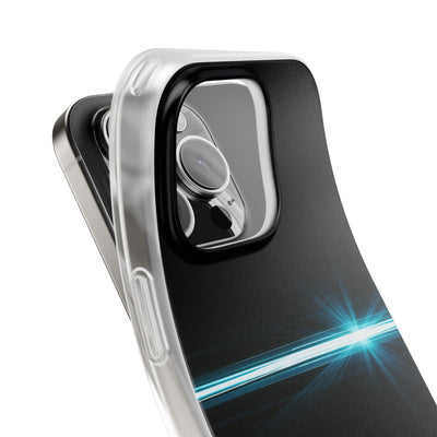 Blue Lite Phone Case for iPhone - Electric Cyan Ray