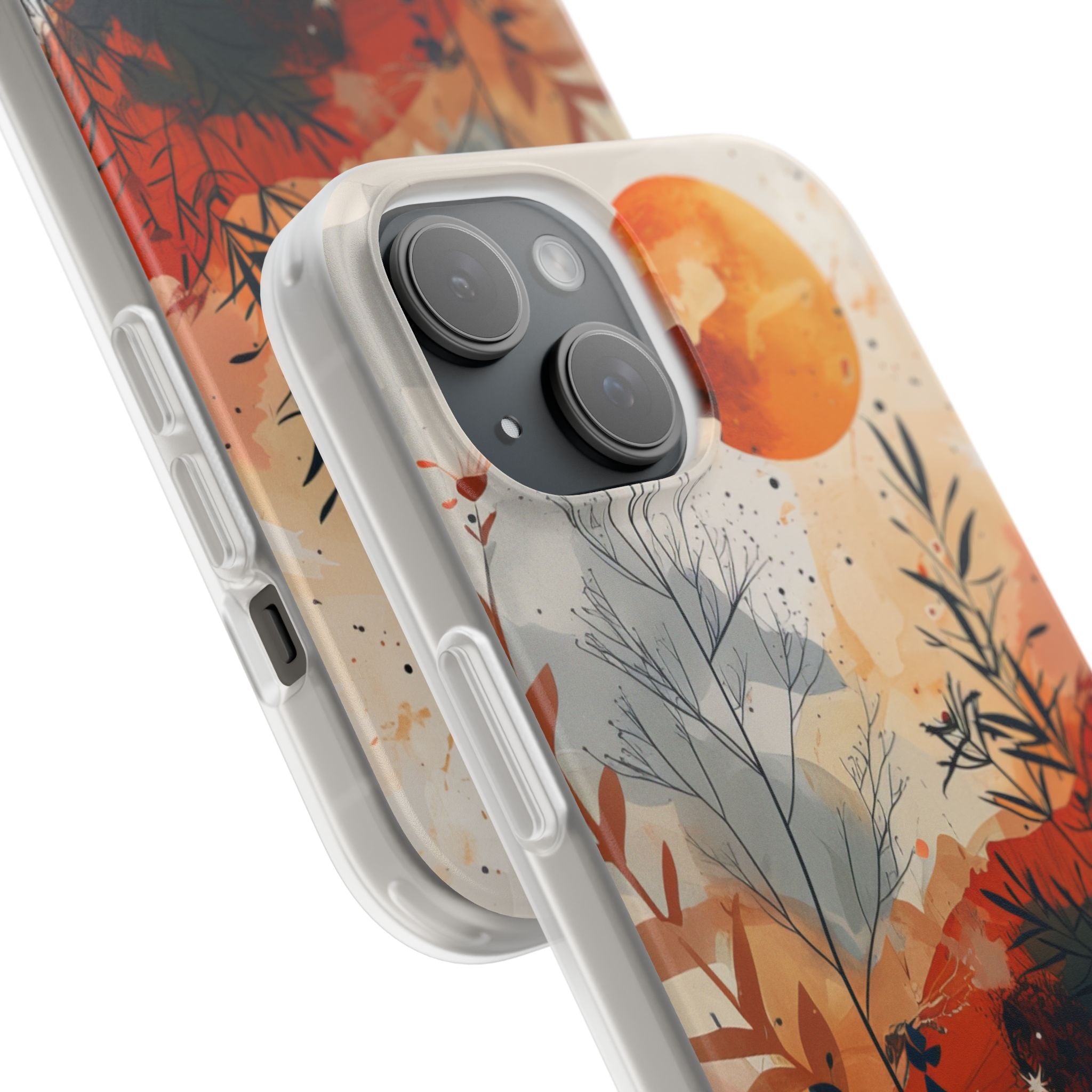 Orange Solstice iPhone 15 Case - Soft