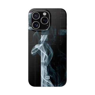Black Lite Phone Case for iPhone - Arctic Vapor Grid