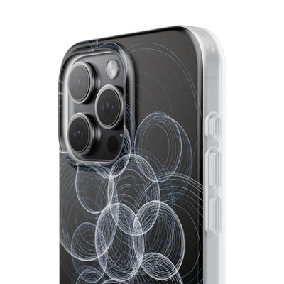 Black Lite Phone Case for iPhone - Frosted Ring Matrix