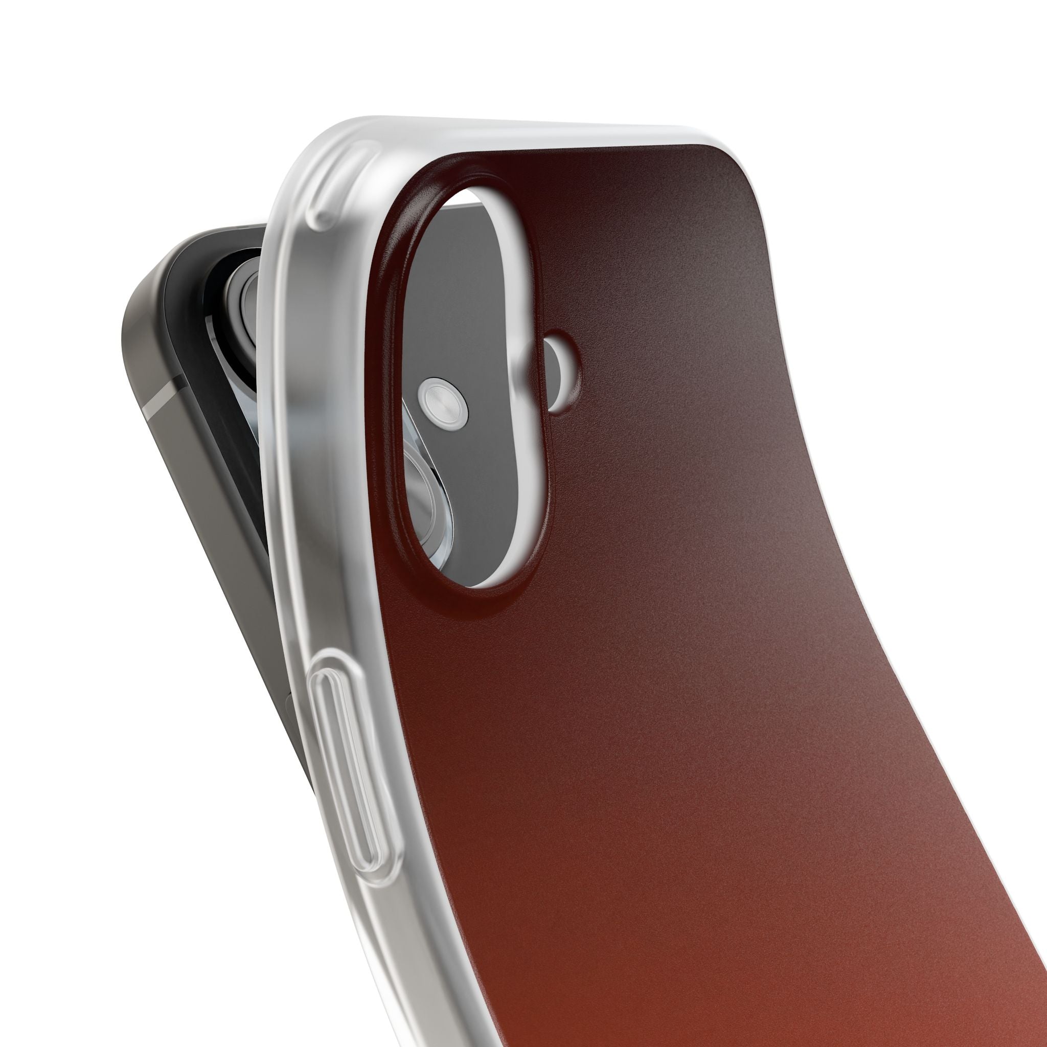 Orange Lite Phone Case for iPhone - Obsidian Ember Fade